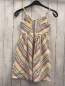 Preview: Tilii Kleid  Gr. 116  gelb blau oliv beige rote Streifen 88 % Baumwolle 12 % Leinen 