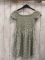 Preview: Mayoral  Kleid  Gr. 140  kiwi weiße Blumen gesmoktes Oberteil 
