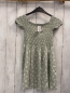 Preview: Mayoral  Kleid  Gr. 140  kiwi weiße Blumen gesmoktes Oberteil 