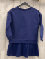 Preview: Waikiki  Kleid  Gr. 116  blau + orange weiß roter Zackenstreifen am Ausschnitt Schrift
