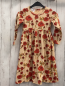 Preview: Mini Rodini  Kleid  Gr. 116  beige roe Blumen gelbe Stengel 