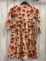 Preview: Mini Rodini  Kleid  Gr. 116  beige roe Blumen gelbe Stengel 