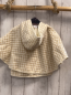 Preview: neu Sergent Major  Poncho inclusve Weste  Gr. 86/92  creme golden glitzer kariert NP 39,99€ 