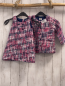 Preview: 2tlg Kanz  Blazer  + Kleid  Gr. 86  weiß pink blau hellblau meliert Strick blaues Futter 