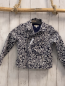 Preview: Kenzo  Jacke  Gr. 116  blau weiß graue Bilder mit Fischen Tiger Schrift graue Reißverschlüsse 