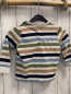 Preview:   Langarmshirt  Gr. 92  hellgrau beige blau hellblau oliv Streifen braune Schrift 