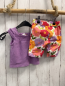 Preview: 2tlg Gymboree  Top + Shorts  Gr. 74  lavendel weiß bunte Blumen 