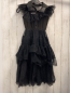 Preview:   Kleid  Gr. 128  schwarz Tüllüberkleid mit Rüschen Tüllkragen  