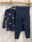 Preview: 2tlg  Schlafanzug Gr. 110  blau rosa Pferde + Sterne
