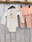 Preview: 2tlg Carter´s  Langarmbody + Leggings  Gr. 74  weiß goldene Schrift + rosa mit goldenen Punkten + Tüllrock