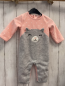 Preview: Carter´s  Overall  Gr. 74  rosa grau Fleece mit Tiergesicht + weißen Punkten 