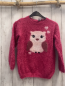 Preview: Dopodopo Pullover  Gr. 128  pink Strick flusig Eule mit Glitzer 