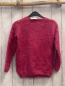 Preview: Dopodopo Pullover  Gr. 128  pink Strick flusig Eule mit Glitzer 