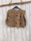Preview: Zara  Langarmshirt  Gr. 104  hellbraun bunte Herzen Dreiecke Quadrate 