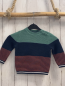 Preview: S´Oliver Pullover  Gr. 74   grün blau + orange blaue Streifen + weißer Streifenbund Strick 