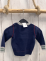 Preview: Mexx Pullover  Gr. 74  blau oliv hellgrau rote Streifen Strick hellgraue Sterne 