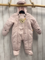Preview: Steiff  Winteroverall Gr. 68  rosa Plüschbärenkopf 
