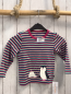 Preview: neu Jako-o  Langarmshirt  Gr. 80  himbeere petrol mint Strefen Pinguin