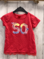 Preview: S´Oliver  T-Shirt  Gr. 92  rot Schrift mit Blumen 