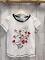 Preview: neu Christian Dior  T-Shirt  Gr. 98  weiß schwarzer Ast mit rotenHerzen schwarzer Bund Outletpries 75 €  