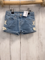 Preview: Zara  Shorts  Gr. 86  blau jeans seitliche Schnürung 
