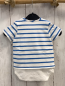 Preview: Bellybutton  Playsuit  Gr. 62  weiß hellblaue Streifen Nilpferde 
