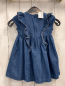 Preview: Bonnie Jean Kleid  Gr. 92  blau Jeans beige Stickerei Rüschen 