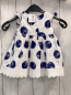 Preview: Smart Heart Rose  Kleid  Gr. 68  weiß blaue Punkte Lochstickerei 