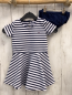 Preview: 2tlg Tommy Hilfiger  Kleid + Höschen  Gr. 92  weiß blaue Streifen + blau 