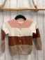 Preview: H&M Strickjacke Gr. 122  rosa weiß braun Lochmuster