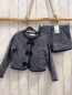 Preview: neu 2tlg H&M  Jacke + Shorts  Gr. 122  blau silber Druck mit glitzer blauer Bund + Schleifen
