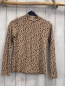 Preview: H&M  Langarmshirt  Gr. 134/140  sand schwarzer leoprint 