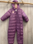 Preview:  Schneeoverall Gr. 98  flieder pink Punkte und Bund Einhorn