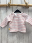 Preview: Steiff  Pullover  Gr. 68  rosa weiße Streifen Nicky Plüschbärenköpfe 