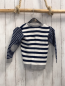 Preview:  Strickjacke  Gr. 92  blau weiße Streifen grauer Bund + graue Aufnäher an den Ellenbogen