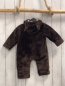 Preview:   Plüschoverall Gr. 56  braun Kapuze mit Ohren Bärengesicht 