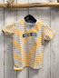Preview: Kanz  T-Shirt  Gr. 92  gelb weiße Streifen Schrift 