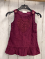 Preview: H&M Kleid Gr. 80  brombeere Punkte Kord Herz
