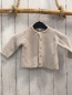 Preview: Cyyrillus  Strickjacke  Gr. 68  beige weiß hellgraue Streifen 