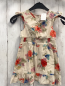 Preview: Mexx  Kleid  Gr. 92  creme bunte Blumen Rüschen an den Schultern 