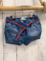 Preview: Obaibi Shorts  Gr. 74  blau Jeans Gürtel mit roten Bommeln 