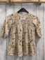 Preview:   Kleid  Gr. 86  beige Struktur Blumen gesmoktes Oberteil 