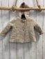 Preview: Zara  Jacke  Gr. 74  beige weiß meliert Kapuze 74 % Wolle