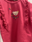 Preview: Steiff  Langarmshirt  Gr. 80  pink Plüschbärenkopf Blumen Rüschen 