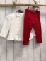 Preview: 2tlg Mayoral  Langarmshirt + Leggings  Gr. 86  weiß Mädchen + rot 