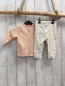 Preview: 2tlg Vertbaudet  Langarmshirt + Leggings  Gr. 68  rosa Hasengesicht + weiß Blumen 