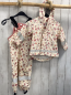 Preview: Sterntaler 2tlg  Regenanzug  Gr. 80  creme Blumen silber Reflektorstreifen 