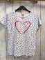 Preview:  T-Shirt Gr. 134  weiß blaue Punkte Herz