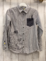 Preview: Desigual  Hemd  Gr. 134/140  grau weiße Streifen Schrift 