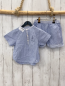 Preview: 2tlg Jacadi Sommerhemd + Shorts Gr. 92  blau weiße Streifen